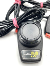 Load image into Gallery viewer, Detail view of Atari VCS 2600 game controller with cable connection.