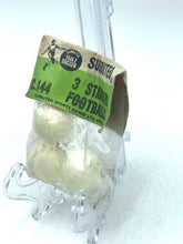 Load image into Gallery viewer, Subbuteo packaging view featuring three white footballs with green and brown accents.