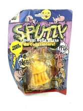 Load image into Gallery viewer, Packaging view of Spuzzy Poubellos 1983 PESCE Morto featuring colorful squishy toys.