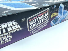 Load image into Gallery viewer, Side view of the Vintage 1997 Star Wars Battle Ships box showcasing graphic design and game titles.