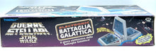 Load image into Gallery viewer, Packaging view of the Vintage 1997 Star Wars Battle Ships game box with colorful design and age recommendation.