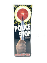 Load image into Gallery viewer, Atlantic vintage toy police stop sign in packaging, featuring bold text and a hand holding the sign.