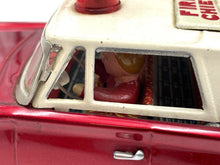 Load image into Gallery viewer, Interior view of the red vintage car featuring a driver figure.