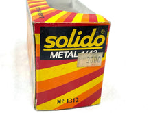 Load image into Gallery viewer, VINTAGE SOLIDO 1312 Peugeot 505 1/43 NEW OLD STOCK colorful toy car box with branded design.