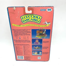 Load image into Gallery viewer, Hasbro Vintage Puppy in My Pocket Puppies back view showing packaging details and colorful design.