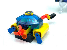 Load image into Gallery viewer, Close-up of the colorful toy submarine showing its propeller and transparent dome.