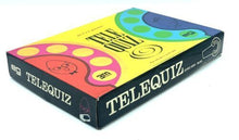 Load image into Gallery viewer, VINTAGE TELEQUIZ board game box front view showcasing vibrant colors and game title.