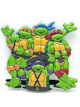 Load image into Gallery viewer, Playmates TMNT vintage store display front view featuring multiple characters in colorful design.