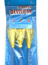 Load image into Gallery viewer, VINTAGE ARCO OLYMPIA OLIMPIADI ARCOFALC Frecce Set sealed packaging featuring two yellow and blue markers.