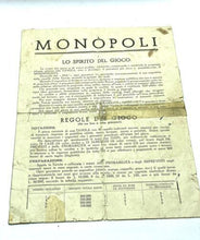 Load image into Gallery viewer, Detail view of original property cards from the 1937 Monopoli edition.