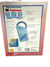 Load image into Gallery viewer, Back view of Texas Instruments Math To Go Learning Calculator showing features list and instructions.