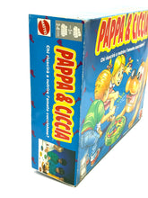 Load image into Gallery viewer, Back view of the Mattel Pappa e Ciccia 1992 vintage board game box