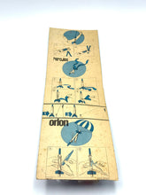 Load image into Gallery viewer, Side view of the original Quercetti Rendez-Vous missile toy set packaging showcasing vibrant colors.