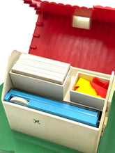 Load image into Gallery viewer, Open toy box showing compartments inside.