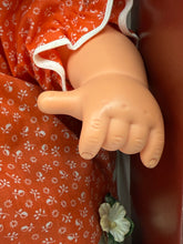 Load image into Gallery viewer, Detail close-up of the doll's hand showing open palm.
