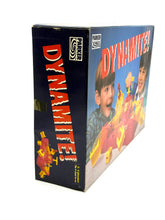 Load image into Gallery viewer, Side view of the vintage Dynamite game box showing print details