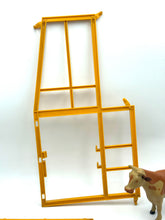 Carica l'immagine nel visualizzatore di Gallery, Mattel Sunshine Family Farm side view of a toy cow next to a yellow fence structure.