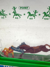 Load image into Gallery viewer, Rompin Cowboy Tomy Water Game toy detail showing game mechanism and toy horse.