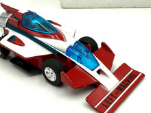 Load image into Gallery viewer, Detail view of race car toy showcasing front wing and detailed paint job.