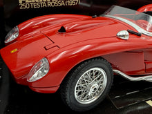 Load image into Gallery viewer, Detail view of BBurago Ferrari 250 Testarossa Spider 1957 model body and wheels