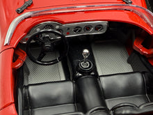 Load image into Gallery viewer, Interior view of BBurago Ferrari 250 Testarossa Spider 1957 model dashboard and gear shift