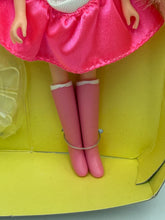 Carica l'immagine nel visualizzatore di Gallery, Front view of the Sailor Moon Chibiusa doll with large eyes and pink hair.