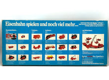 Load image into Gallery viewer, Fischertechnik Bau-Spiel-Bahn Train Playset specifications with product details and train images.