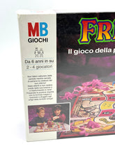 Load image into Gallery viewer, Side view of Frega la Strega board game box showing game description and brand logo.
