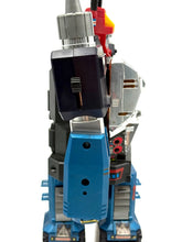 Load image into Gallery viewer, Side view of the robot toy in a standing pose with mechanical details.