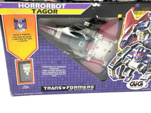 Carica l'immagine nel visualizzatore di Gallery, Transformers G1 Snapdragon Tifon – close-up of box window and Tagor label