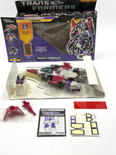 Carica l'immagine nel visualizzatore di Gallery, Transformers G1 Snapdragon Tifon – toy, tray, instructions, stickers, and accessories displayed