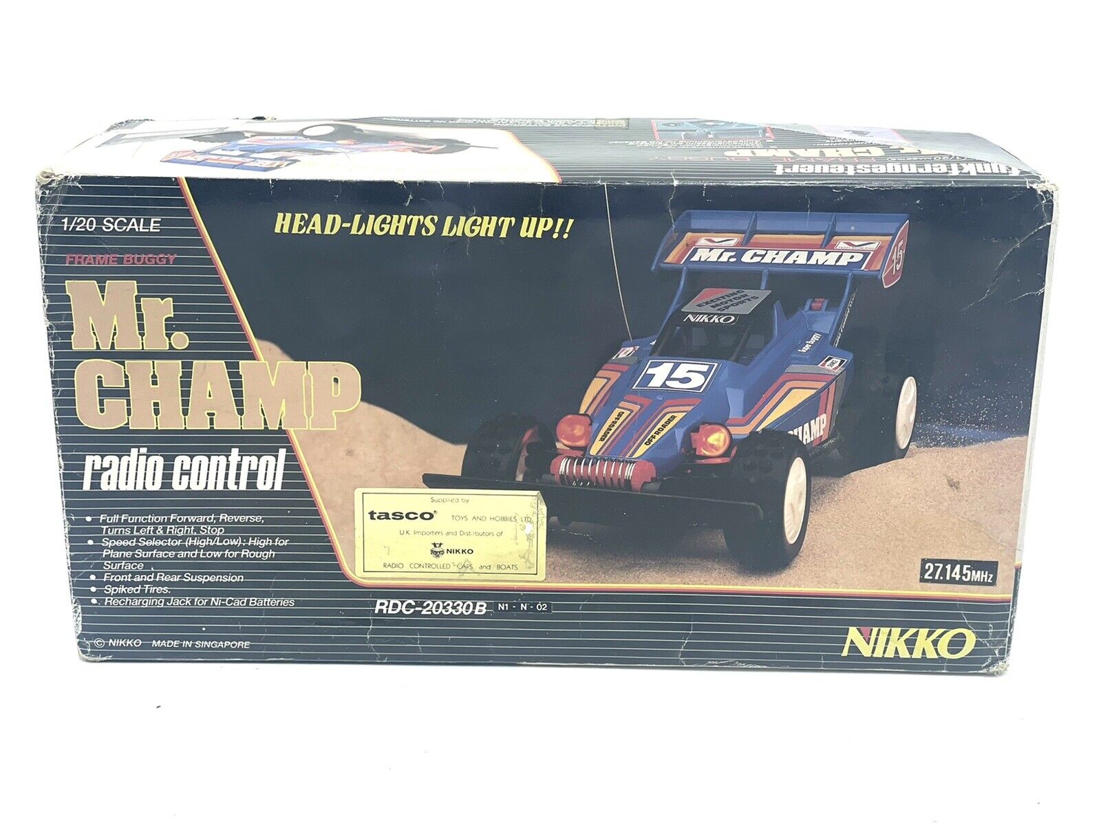 RARE VINTAGE NIKKO RADIO CONTROLLED RC FRAME BUGGY MR CHAMP 1/20