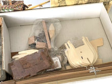 Load image into Gallery viewer, Wooden components from Vintage Mamoli Kit Modellismo Navi Golden Hind in transparent packaging.