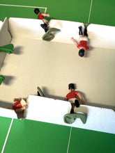Load image into Gallery viewer, Harbert Goleador Derby detail of foosball player setup showing player positions and field design.