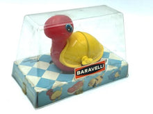 Load image into Gallery viewer, Front view of the Bandai Wind-up Swimming and Walking Turtle showcasing its vibrant colors.