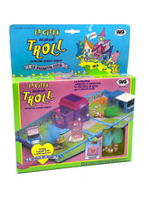 Load image into Gallery viewer, Galoob Tiny Troll Town DREAM HOUSE packaging front view with colorful graphics and accessories.