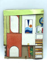 Load image into Gallery viewer, Front view of the colorful illustrated pouch featuring door and window details.