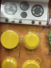 Load image into Gallery viewer, Detail view of the Italocremona toy stove with two burners and realistic design.