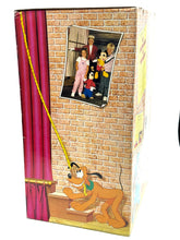 Load image into Gallery viewer, Decorative box for Mickey Mouse figure featuring cartoon illustration and textured surface.
