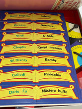 Carica l'immagine nel visualizzatore di Gallery, Detail close-up of colorful game pieces from Clementoni 1980 Board Game L'ALTRA CAMPANA.