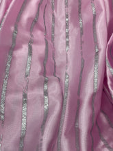 Load image into Gallery viewer, Ferrari Mazzini Costume Barbie close-up of pink striped fabric with shiny texture