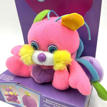 Load image into Gallery viewer, Close-up detail of Mattel Popples Fruit Plum showing big eyes and colorful pom-poms.