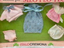 Load image into Gallery viewer, Italocremona vintage dress set gift box with ribbon closure in pink, blue, and green.