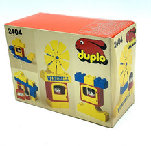 Load image into Gallery viewer, LEGO Duplo Windmill Set 2404 packaging side view showcasing toy components and colorful design.