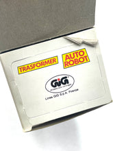 Load image into Gallery viewer, Takara Transformers G1 Sideswipe toy car packaging displaying illustrated car and product details in red, black, and yellow.