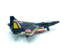 Load image into Gallery viewer, Transformers G1 Air Raid back view displaying tail fins and exhaust details.