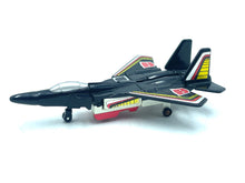 Load image into Gallery viewer, Transformers G1 Air Raid side view showcasing extended wings and colorful stripes.