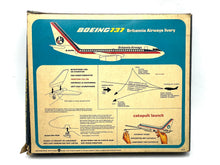 Load image into Gallery viewer, Mettoy Boeing 737 model side view with colorful design.