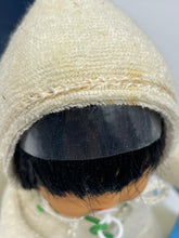 Load image into Gallery viewer, Close-up detail of Vintage Sebino Ciccinobello Bimbo Giallo showing hooded outfit.