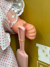 Load image into Gallery viewer, Close-up of Sebino doll's face highlighting blue eyes and blonde hair.